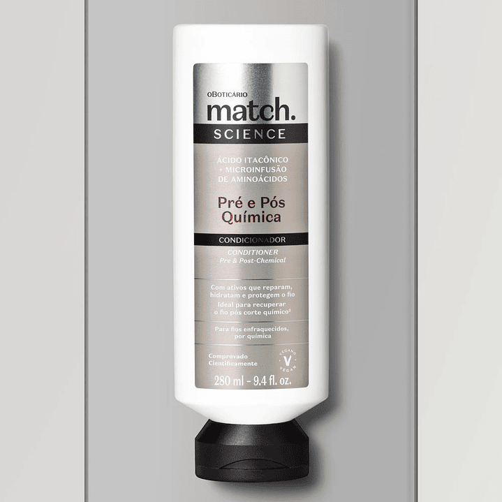 Condicionador Match Science Pré e Pós-Química, 280ml 2