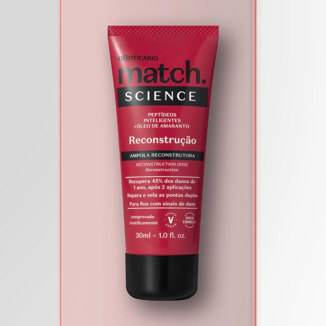 Ampola Capilar Match Science Reconstrução, 30ml 3
