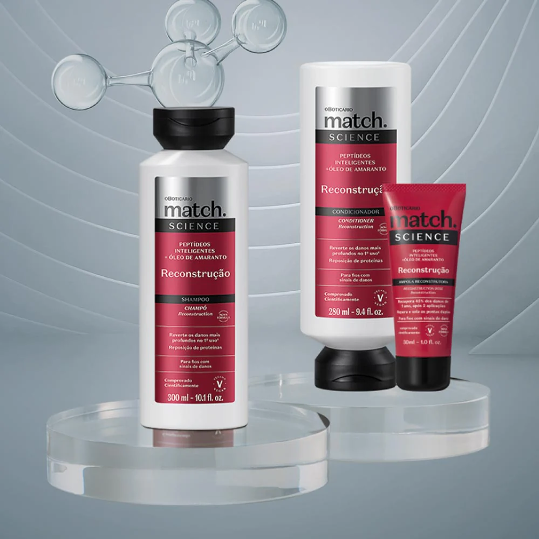 Shampoo Match Science Reconstrução, 300ml 2