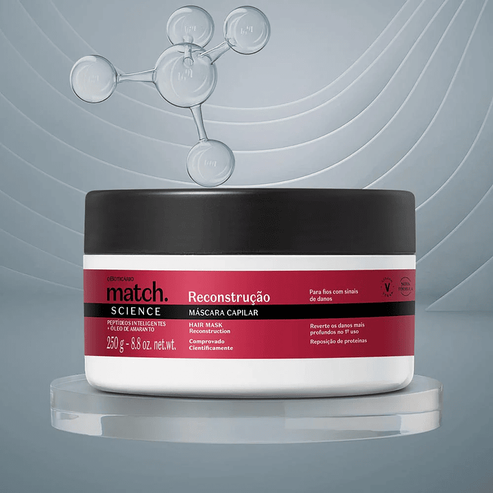 Máscara Capilar Match Science Reconstrução, 250g 4