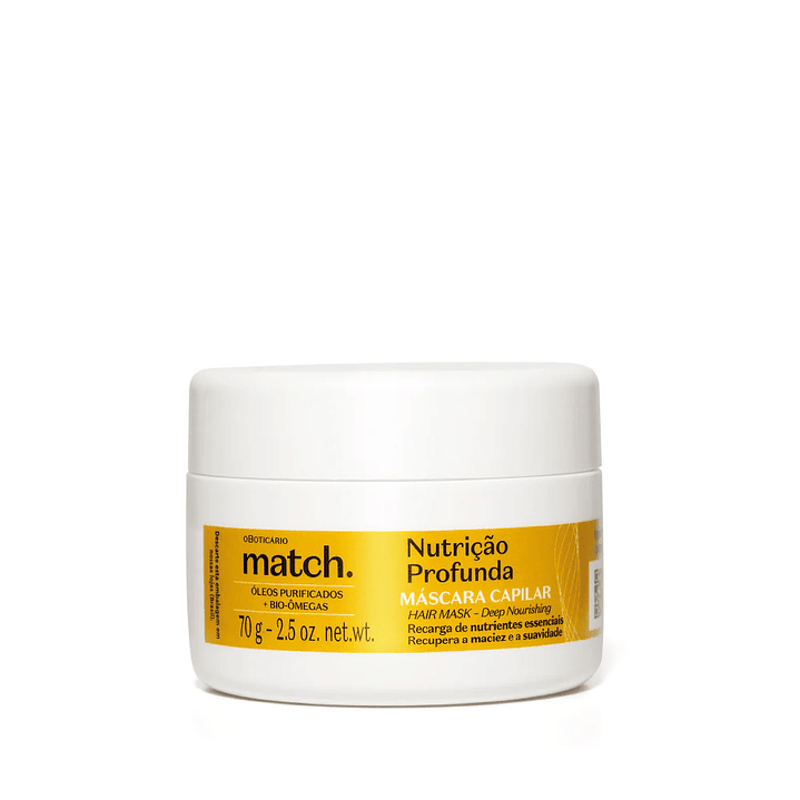 Match Máscara Capilar Nutrição Profunda, 70g 1