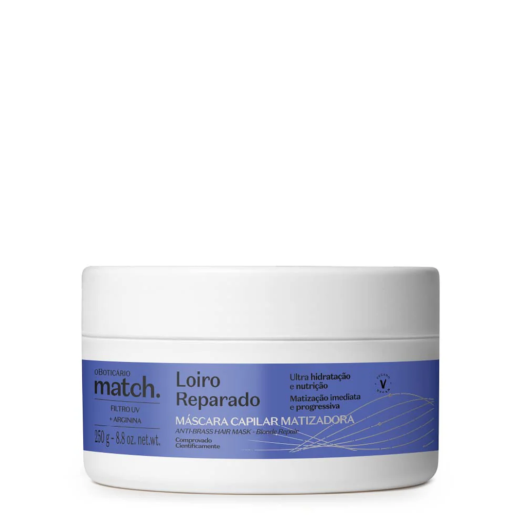 Máscara Matizadora Match Loiro Reparado, 300ml 1