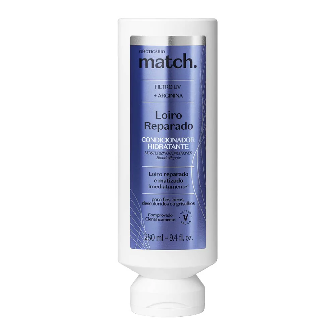 Condicionador Hidratante Match Loiro Reparado, 280ml 1