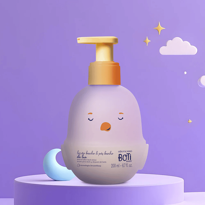 Loção Corporal Banho e Pós-Banho Boti Baby Lua 200ml 2