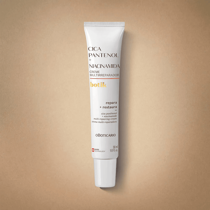 Creme Multirreparador Cica Pantenol + Niacinamida Botik, 30ml 2
