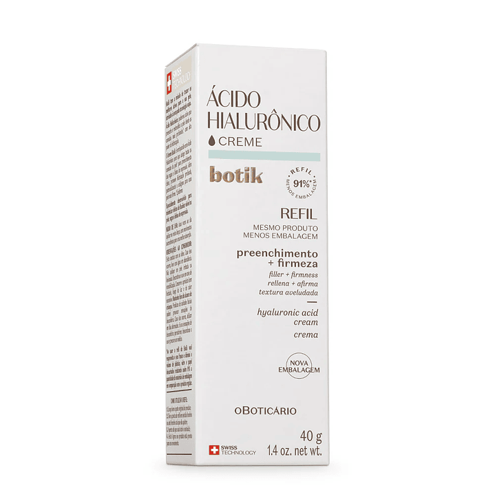 Creme Facial com Ácido Hialurónico Botik, 40g 2