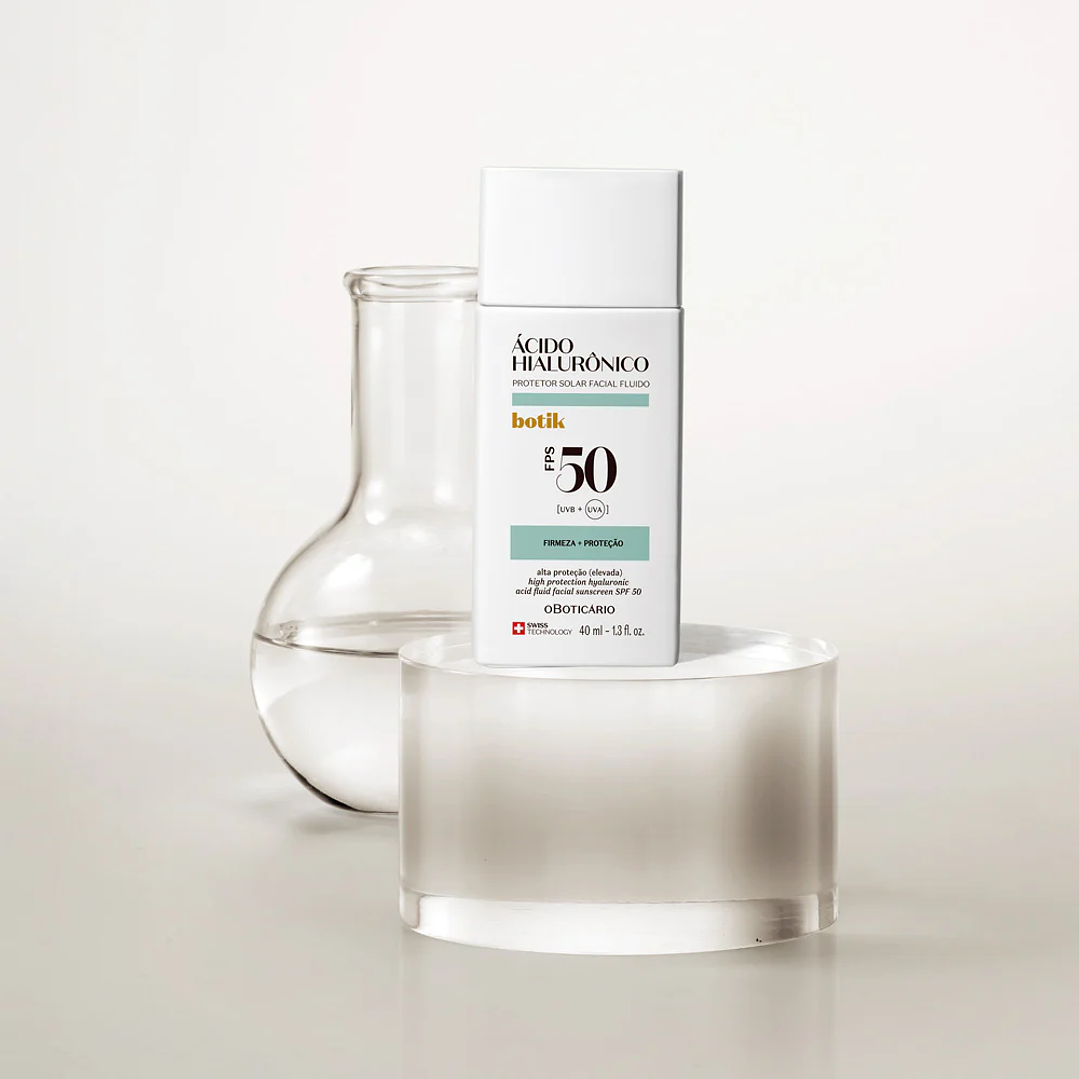 Protetor Solar Facial Fluido FPS 50 Botik Ácido Hialurónico 40ml 2