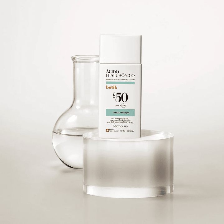 Protetor Solar Facial Fluido FPS 50 Botik Ácido Hialurónico 40ml 2