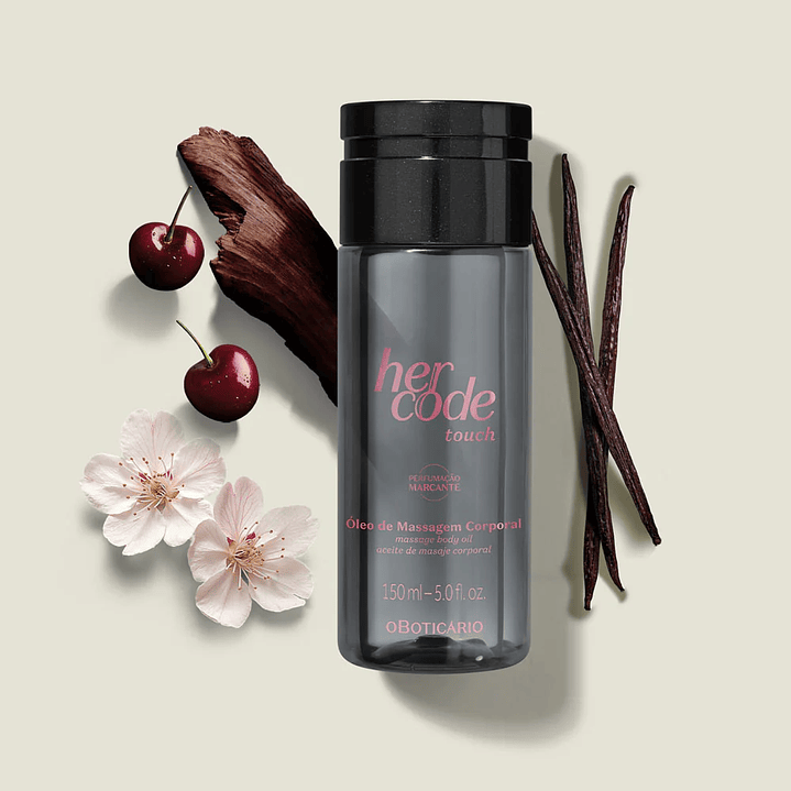 Óleo De Massagem Corporal Her Code Touch 150ml 3