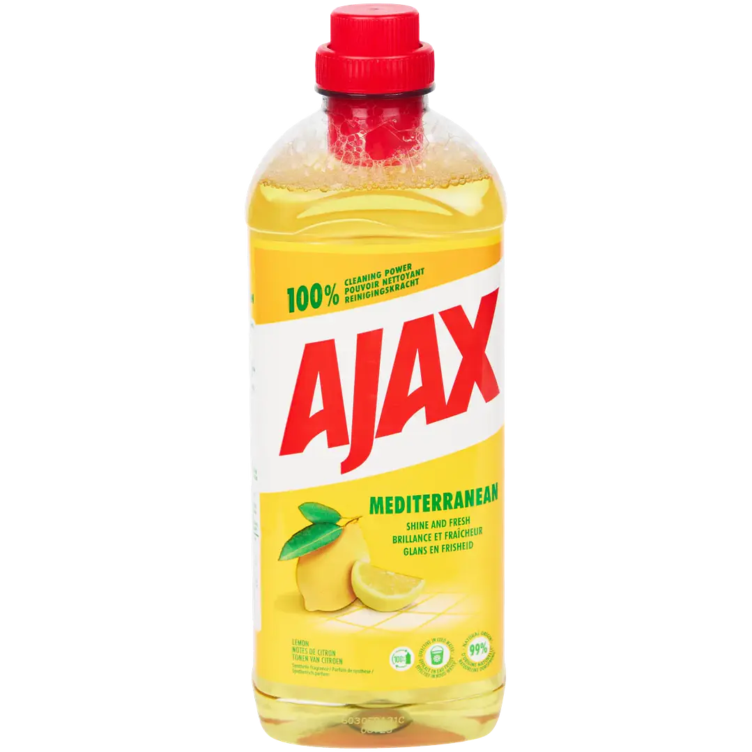 Ajax Mediterranean Lemon Universal Floor Cleaning Liquid 1l 2