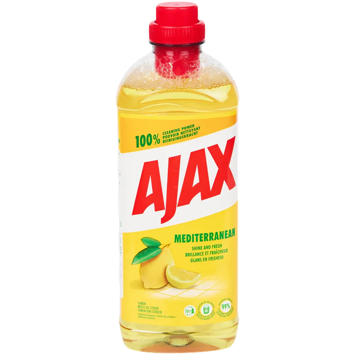Ajax Mediterranean Lemon Universal Floor Cleaning Liquid 1l 2
