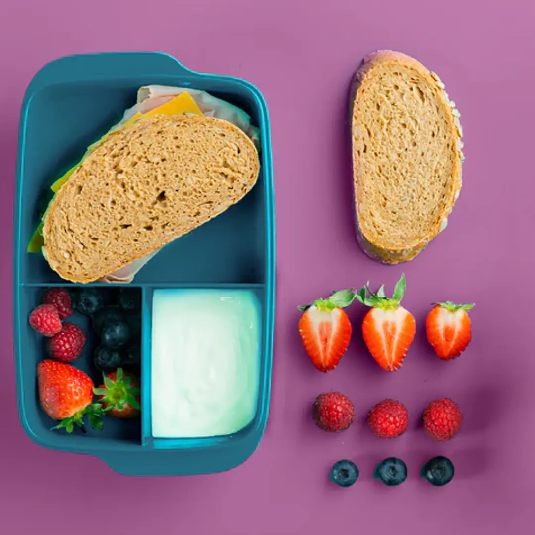 SNACK COM DIVISÓRIAS RETANGULAR 1L, AZUL, TUPPERWARE 4