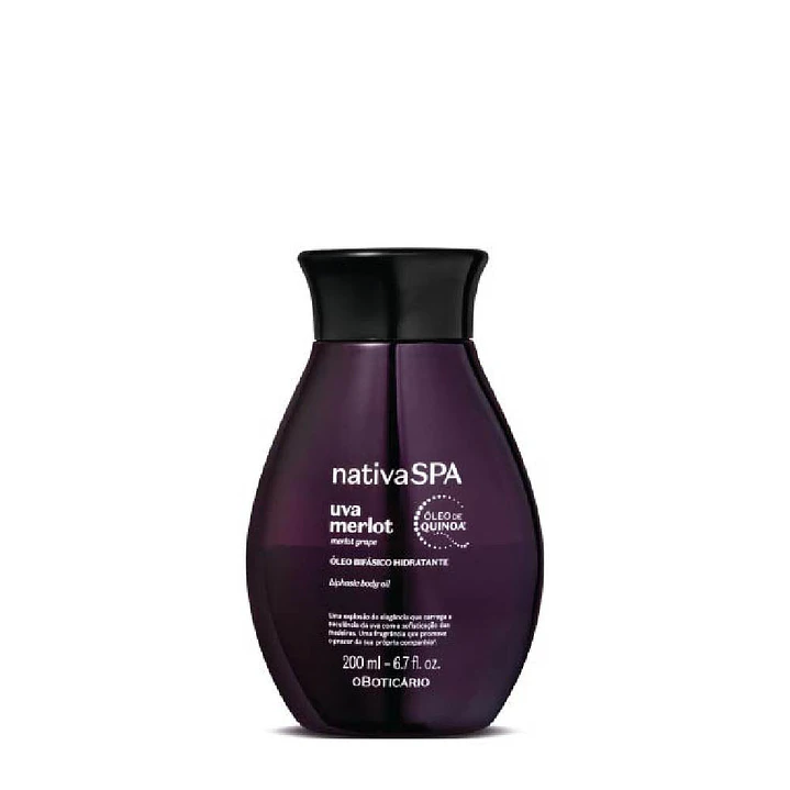 Óleo Bifásico Hidratante Corporal Nativa SPA Uva Merlot, 200ml 1