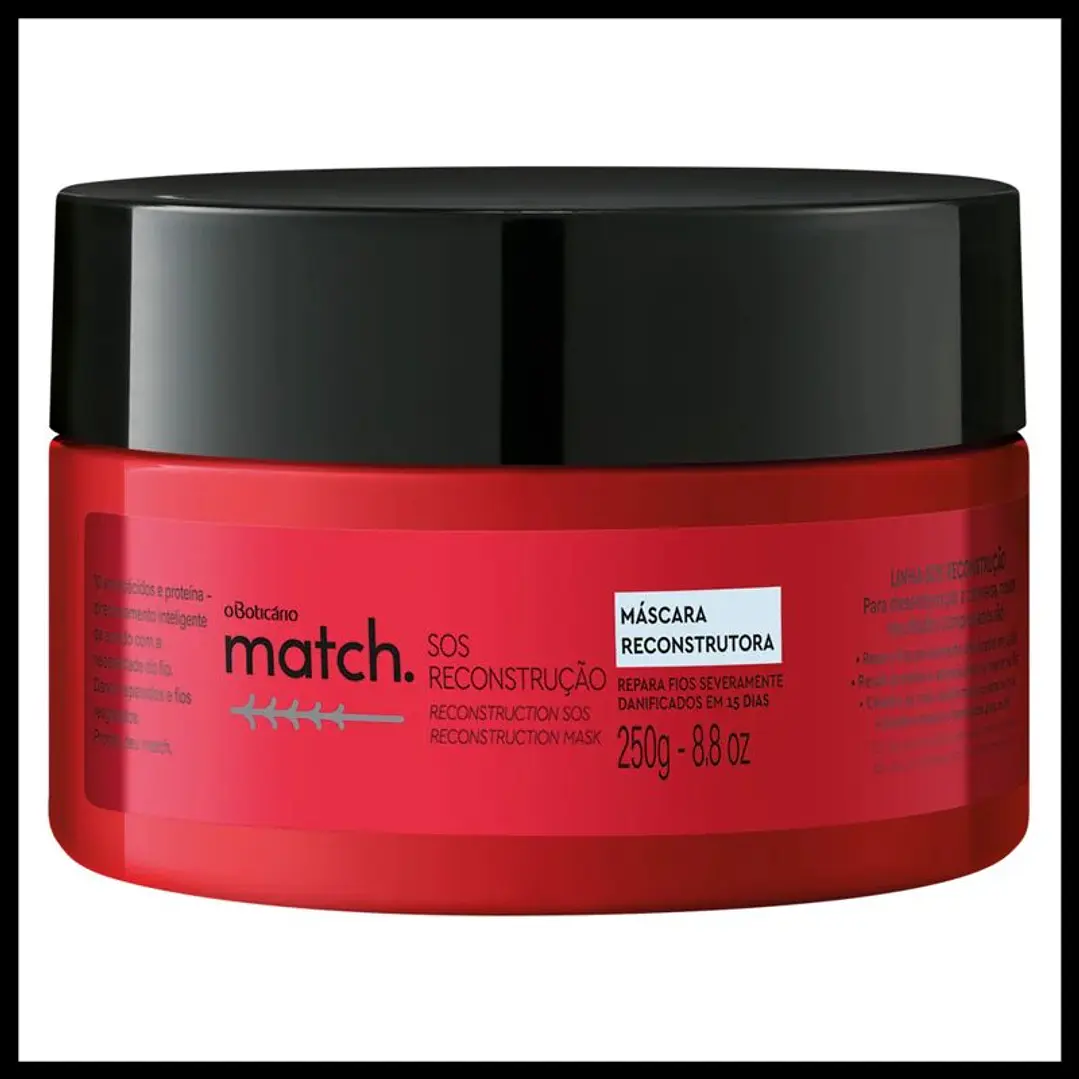 Match máscara reconstrutora SOS reconstrução 1