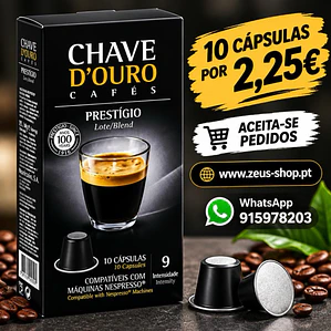 CAFÉ CHAVE D´OURO _ CX 10 CAPSULAS NESPRESSO