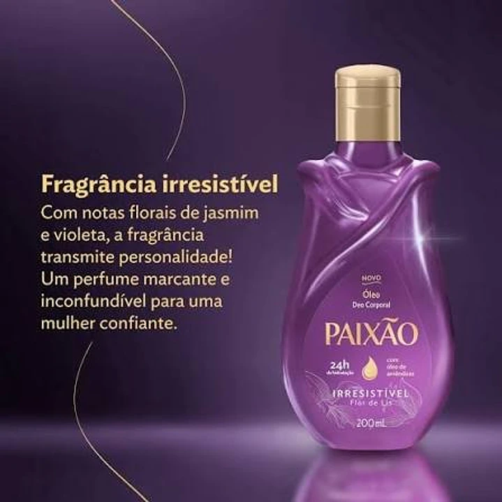 Óleo Corporal  Irresistivel Flor de Liz, Paixão  200ml 1