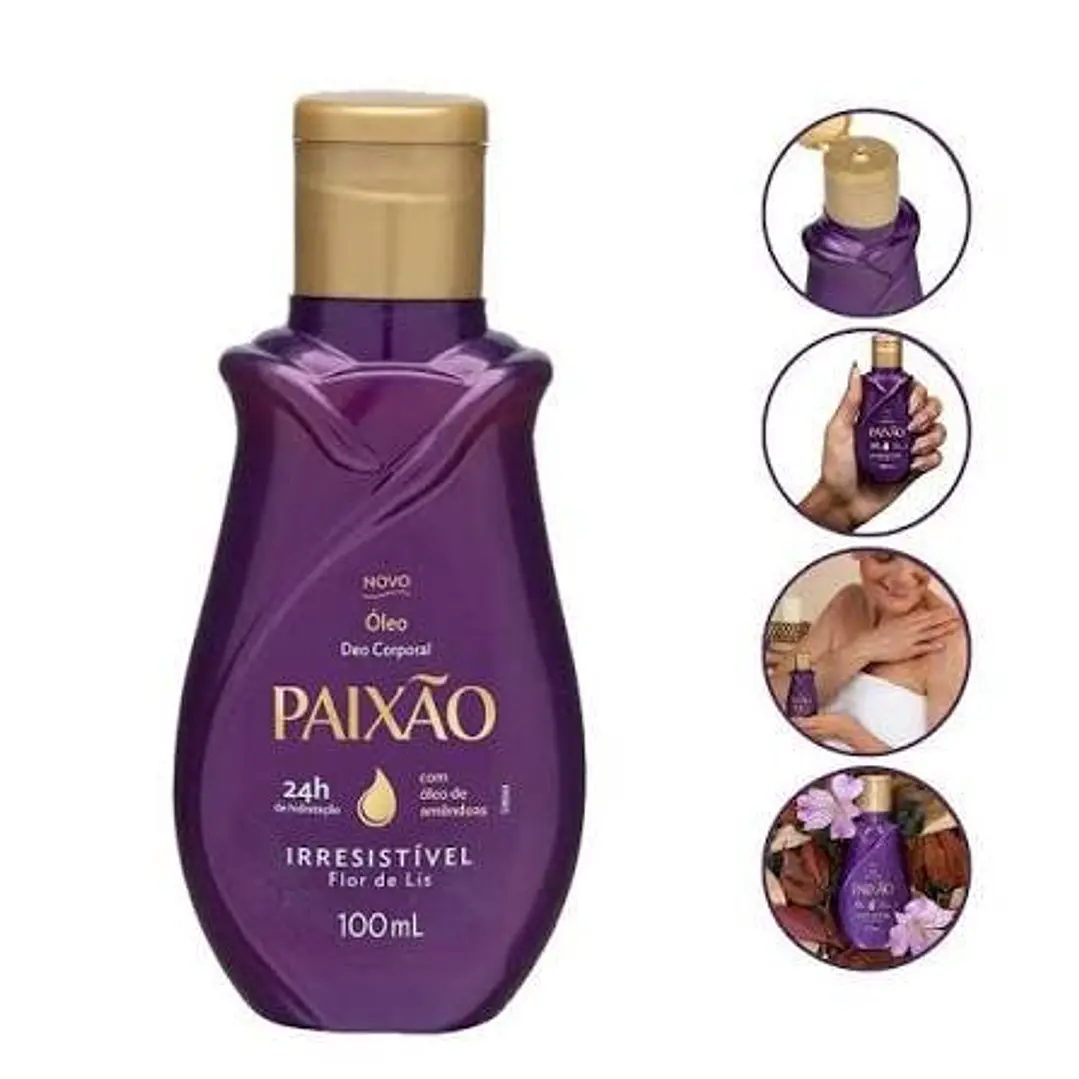 Óleo Corporal  Irresistivel Flor de Liz, Paixão  200ml 3