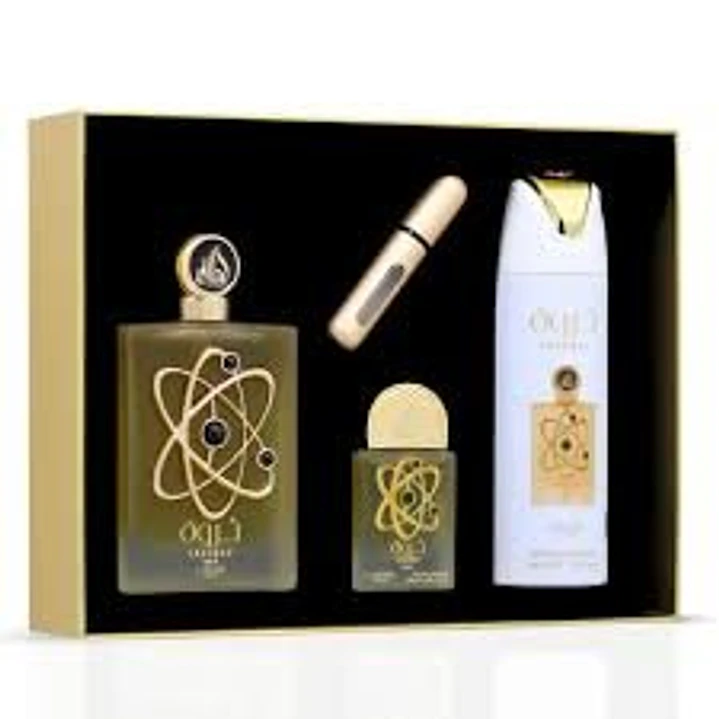 Pride Tharwah Gold Giftset, LATTAFA EDP 100ml + 20ml + Deodorant 200ml Women  1