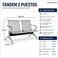 Silla tandem 2 puestos  - Miniatura 2