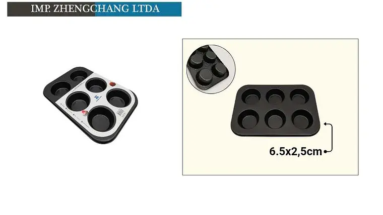 MOLDE 6 CUPCAKES 6.5CM 1