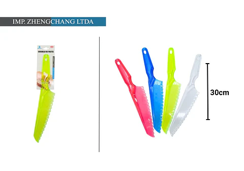 Cuchillo para torta transparente 