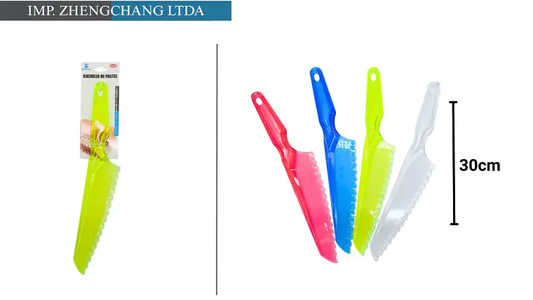 Cuchillo para torta transparente  1