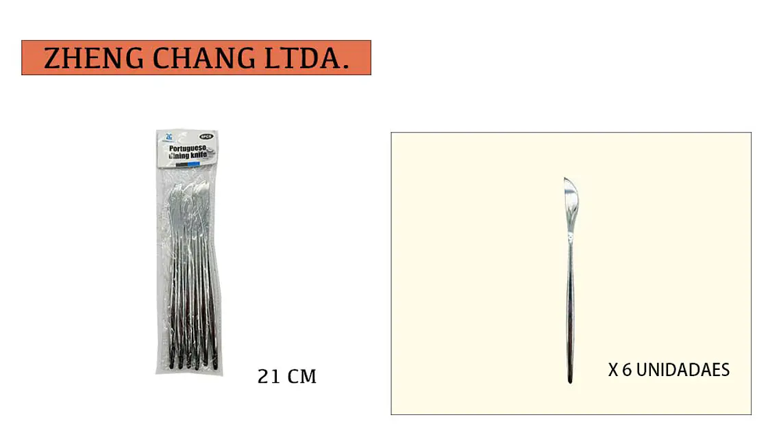 Cuchillo de mesa largo 6 piezas  1