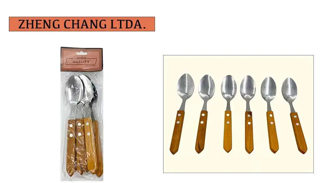 Cuchara mango de madera 6 piezas  1