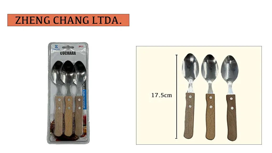Cuchara mango de madera 3 piezas  1
