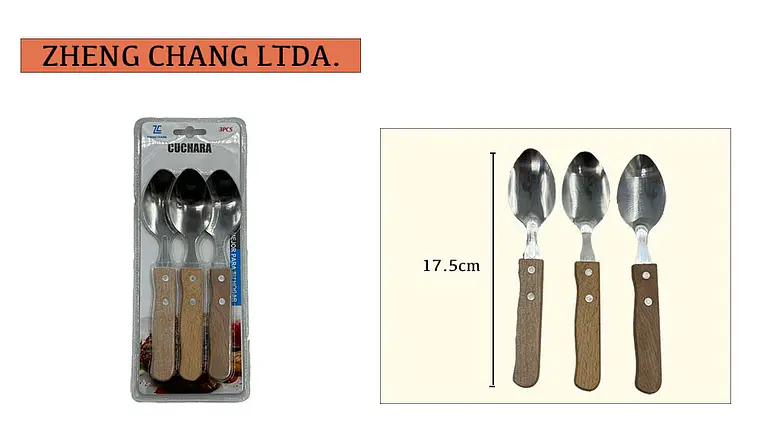 Cuchara mango de madera 3 piezas  1