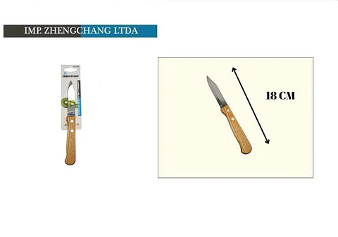 Cuchillo de cocina mango de madera 