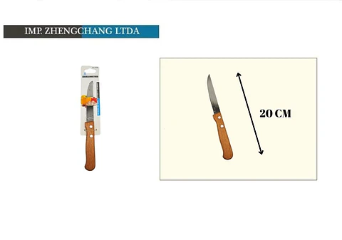 Cuchillo de cocina pequeño mango de madera 