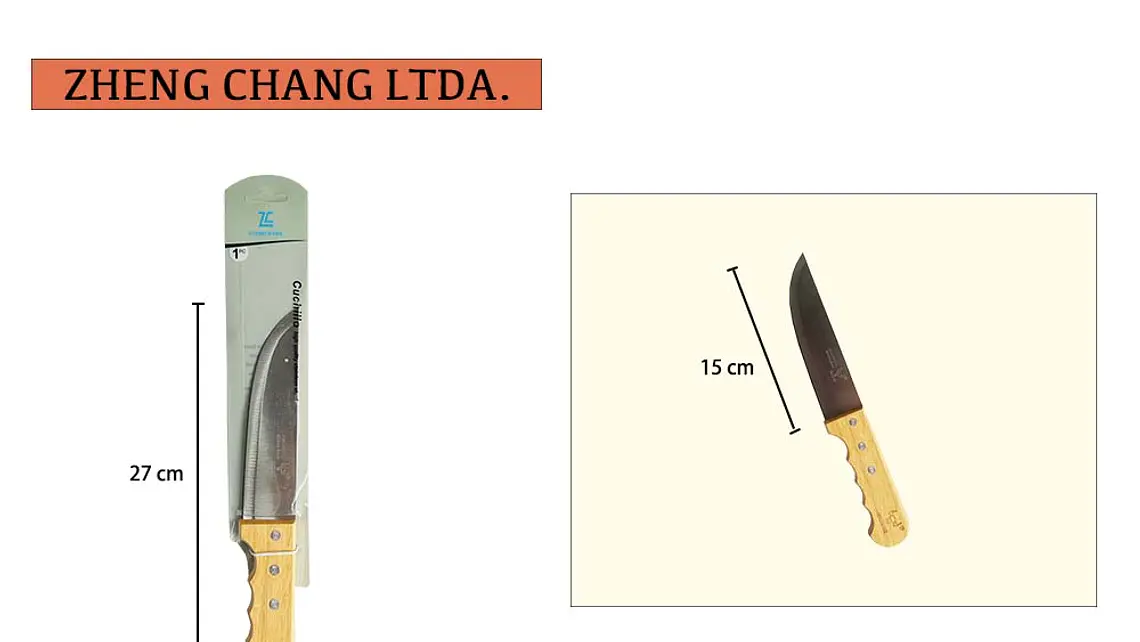 Cuchillo de cocina mango ancho 1