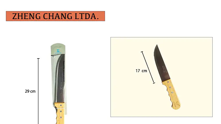 Cuchillo de cocina grande mango de madera 1