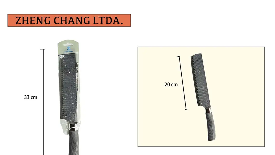 Cuchillo de cocina grande punta cuadrada 1