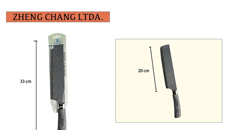 Cuchillo de cocina grande punta cuadrada 1