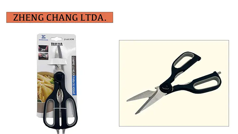 Tijera mango plástico negro 1