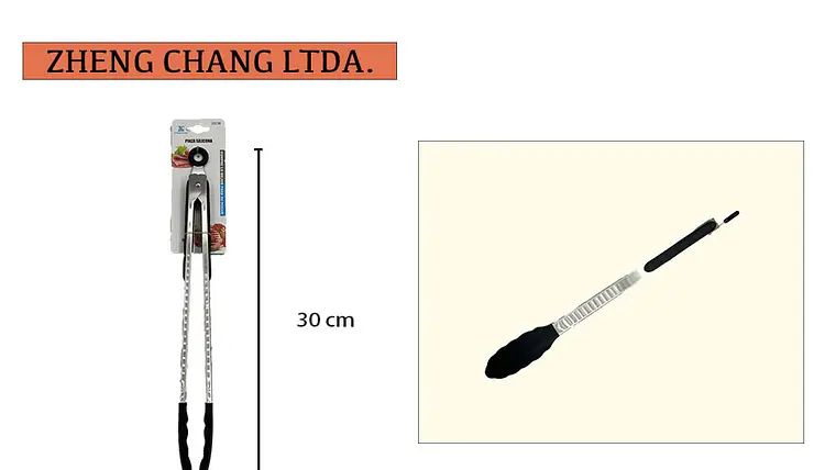 Pinza metálica agarre silicona 30cm  1