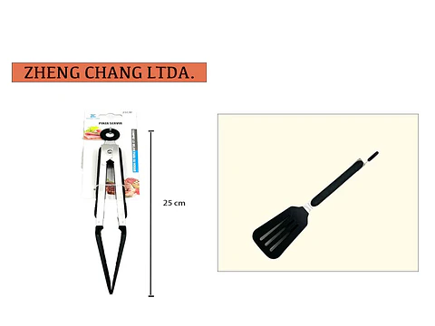 Pinza metálica mango de silicona 25cm 