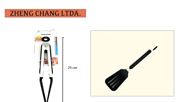 Pinza metálica mango de silicona 25cm  1