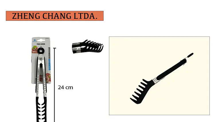 Pinza de servir metálica 24cm 1
