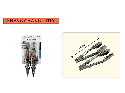 Set de pinzas acero inox 18cm 