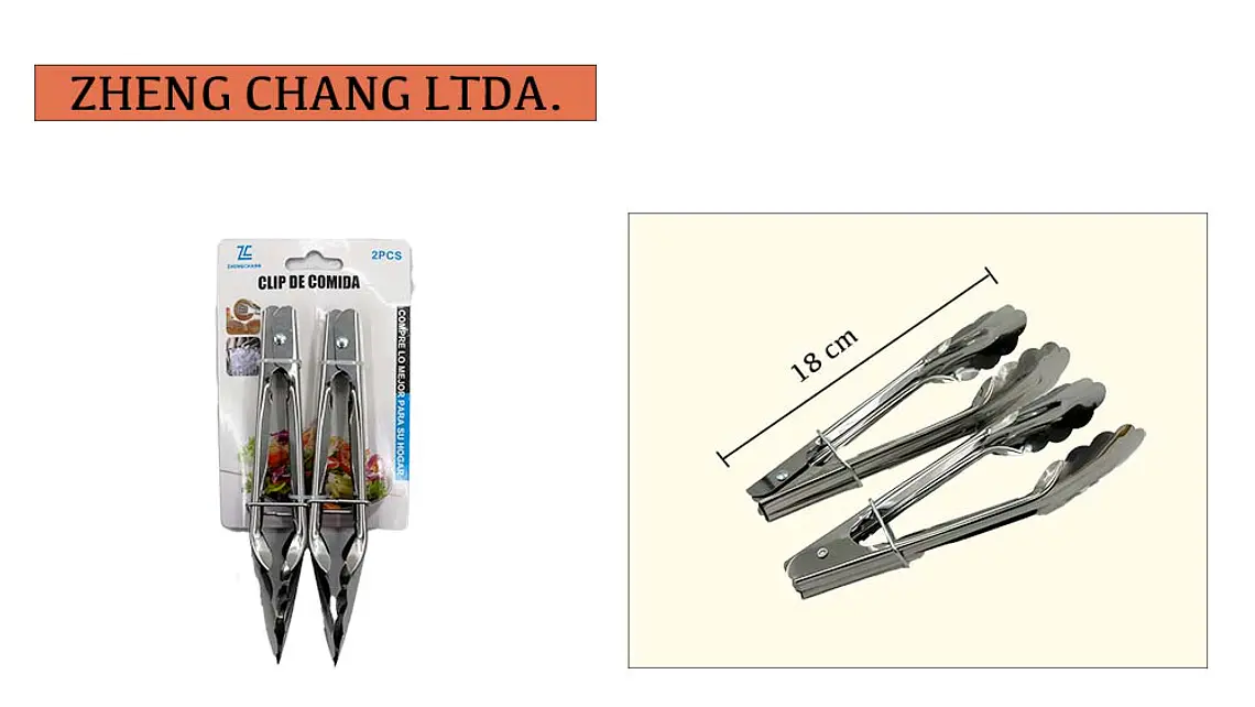 Set de pinzas acero inox 18cm  1