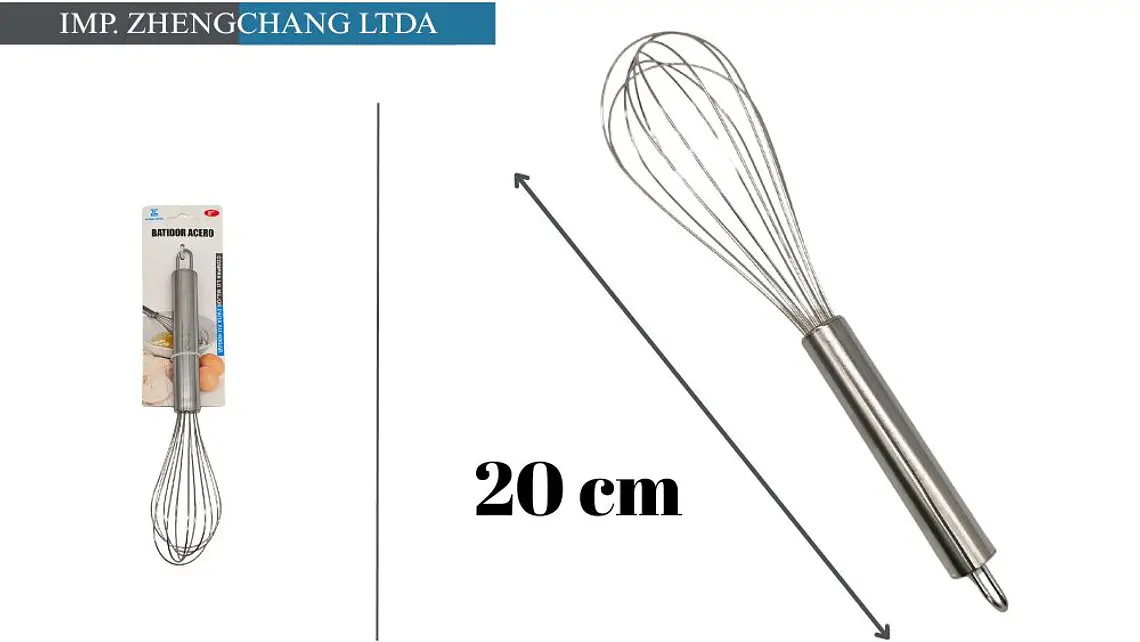 Batidor de acero inox 20cm  1
