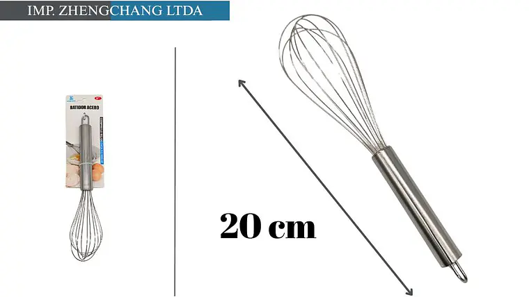Batidor de acero inox 20cm  1