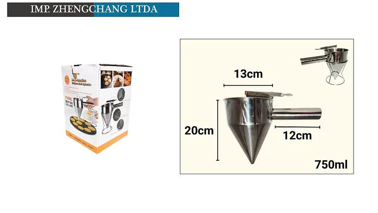 Embudo dispensador de masa para panqueques 1200ML  1
