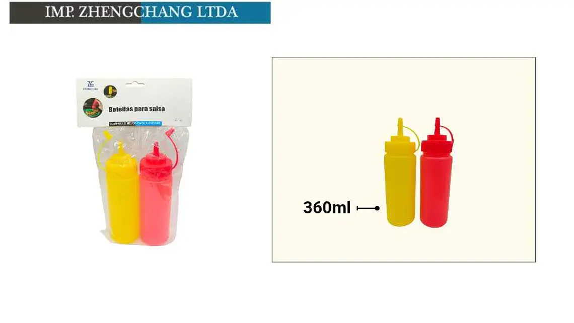 Set de botellas dispensadora de salsa 360ml  1