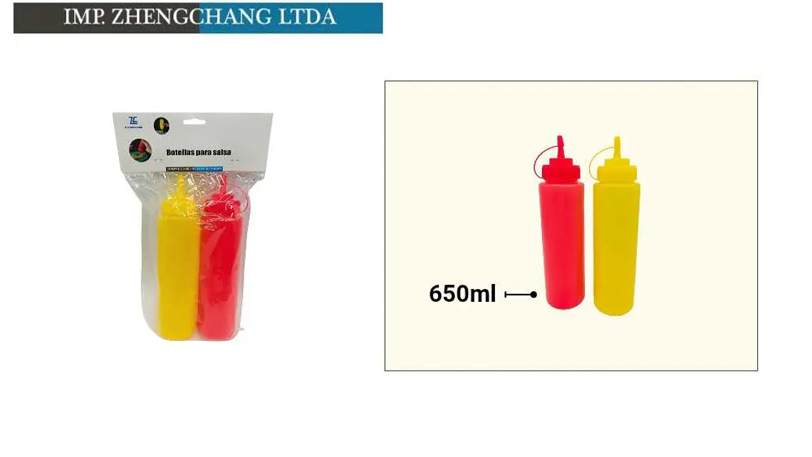 Set de botellas dispensadora de salsa 650ml  1
