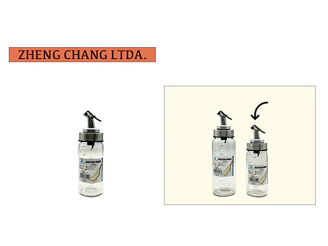 Botella aceitera o liquido de vidrio 200ml 