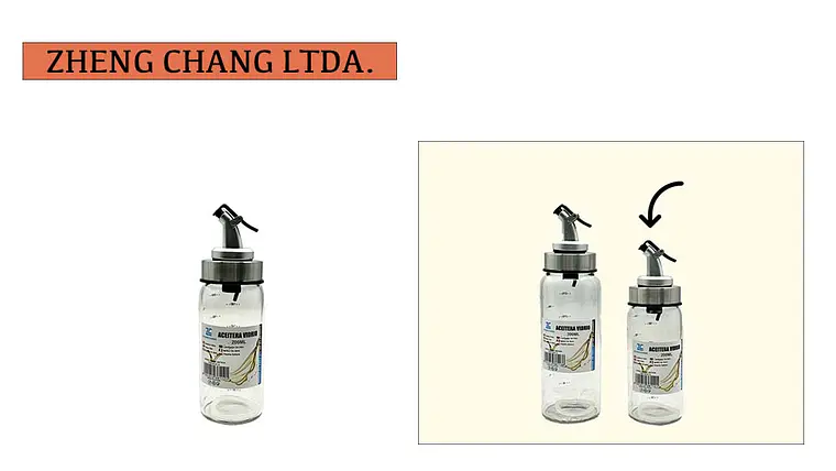 Botella aceitera o liquido de vidrio 200ml  1